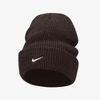 Nike Peak Tall Cuff Swoosh Beanie колір коричневий