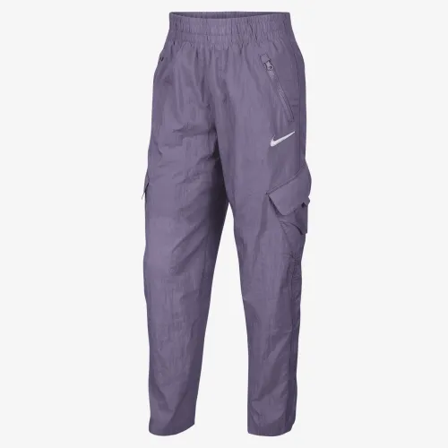 Nike Sportswear Big дитячі (Girls') З високою талією Woven Cargo Pants колір фіолетовий