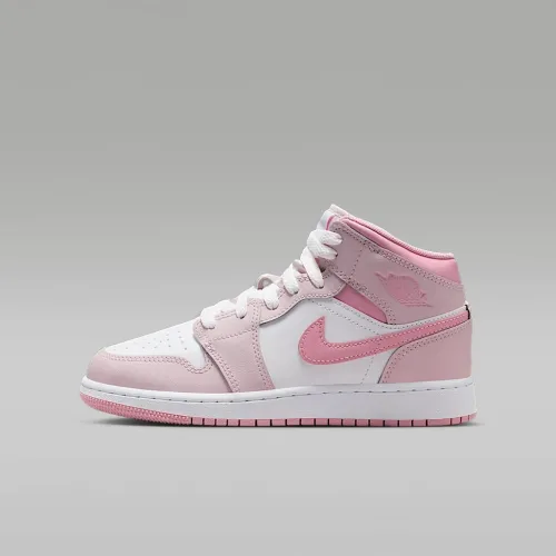 Nike Air Jordan 1 Mid Big детские Кроссовки Pink