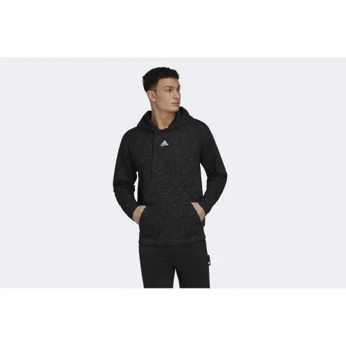 Кофта/футболка adidas Essentials Melange French Terry Толстовка з капюшоном HE1787 - Чорна