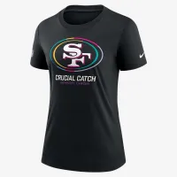 San Francisco 49ers Crucial Catch женская Nike NFL футболка цвет черный