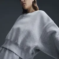 Nike Sportswear Phoenix Fleece женская Over-оверсайз Crew-Neck свитшот цвет серый