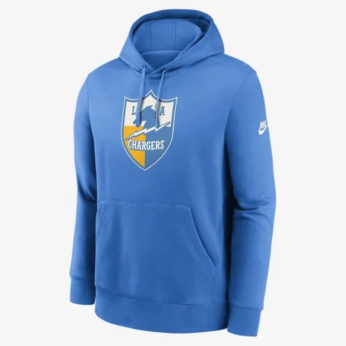 Los Angeles Chargers Rewind Club Logo Men’s Nike NFL Pullover Толстовка з капюшоном блакитний