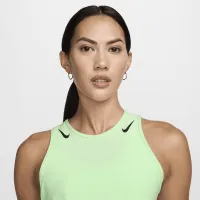 Nike AeroSwift женская Dri-FIT ADV Cropped Running Tank Top цвет зеленый