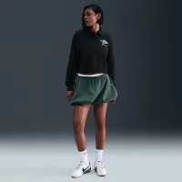 Nike Sportswear Phoenix Fleece женская Loose Collaцвет красный Pull-Over Top цвет черный