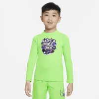 Nike Dri-FIT Little детские (для мальчиков) Long-Sleeve Swim Hydroguard цвет зеленый