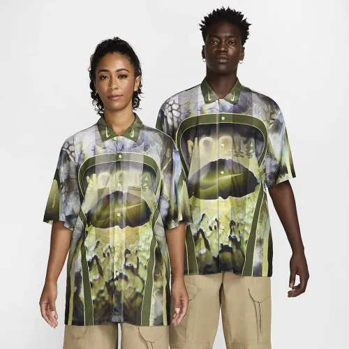 Nike NOCTA Opal чоловічі Button-Down Short-Sleeve Top колір зелений
