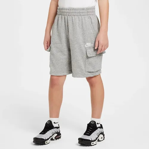 Nike Sportswear Club Big дитячі French Terry Cargo шорти колір сірий
