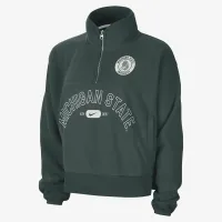 Michigan State Fly женская Nike College 1/4-Zip Куртка цвет зеленый