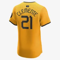 Roberto Clemente Pittsburgh Pirates City Connect мужские Nike Dri-FIT ADV MLB Elite Jersey Yellow