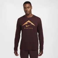 Nike Dri-FIT мужские Long-Sleeve Trail Running футболка цвет красный