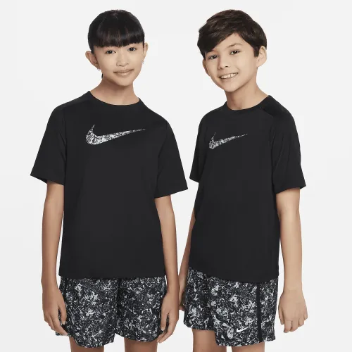 Nike Multi Big дитячі Dri-FIT Short-Sleeve Top колір чорний