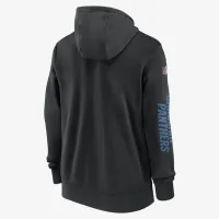 Carolina Panthers Sideline Team Issue Club мужские Nike Full Zip Толстовка с капюшоном цвет черный