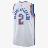 Oklahoma City Thunder Association Edition 2022/23 мужские Nike Dri-FIT NBA Swingman Jersey цвет белый