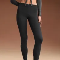 NikeSKIMS Matte женская С высокой Талией Footsie Grip лосины цвет черный