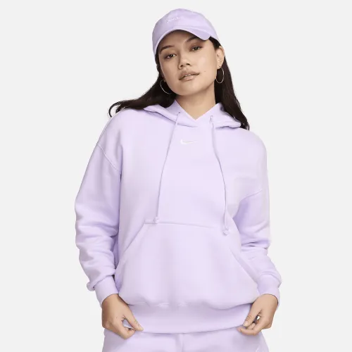 Nike Sportswear Phoenix Fleece жіноча оверсайз Pullover Толстовка з капюшоном колір фіолетовий