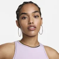 Nike One Fitted жіноча Dri-FIT Ribbed Tank Top колір фіолетовий