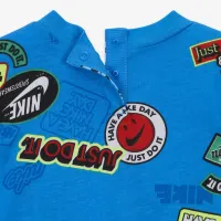 Nike Sportswear Baby (0-9M) Printed Tee Romper блакитний