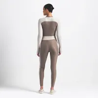 NikeSKIMS Shine женская Zip-Front Long Bodysuit цвет коричневый