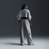 Nike Sportswear жіноча Low-Rise оверсайз French Terry Open-Hem Pants колір сірий