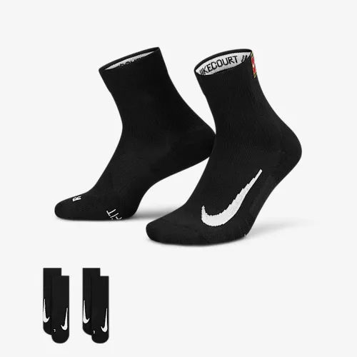 NikeCourt Multiplier Max Tennis Ankle шкарпетки (2 пар) колір чорний