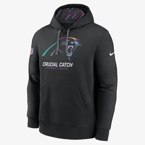 Carolina Panthers Crucial Catch Club мужские Nike NFL Pullover Толстовка с капюшоном цвет черный