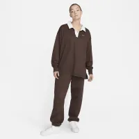 Nike Sportswear Essential женская оверсайз Long-Sleeve Polo цвет коричневый
