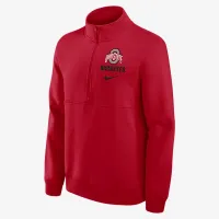 Ohio State Buckeyes Primetime Club мужские Nike College 1/2-Zip Crew цвет красный