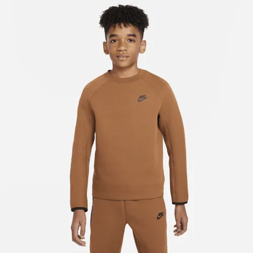 Nike Sportswear Tech Fleece Big дитячі (для хлопчиків) світшот колір коричневий