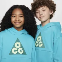 Nike ACG Icon Fleece Big детские Pullover Толстовка с капюшоном цвет зеленый