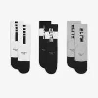 Nike Elite Crew шкарпетки (3 пар) Little дитячі шкарпетки колір сірий