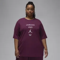 Nike Jordan женская Girlfriend футболка (большие размеры) цвет красный