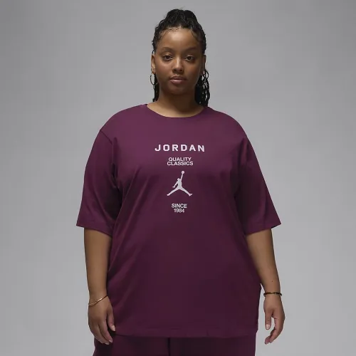 Nike Jordan женская Girlfriend футболка (большие размеры) цвет красный