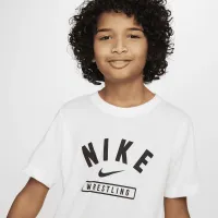 Nike Big дитячі Wrestling футболка колір білий