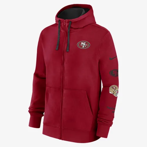 San Francisco 49ers Club мужские Nike NFL Full-Zip Толстовка с капюшоном цвет красный