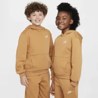 Nike Sportswear Club Fleece Big детские Pullover Толстовка с капюшоном цвет коричневый