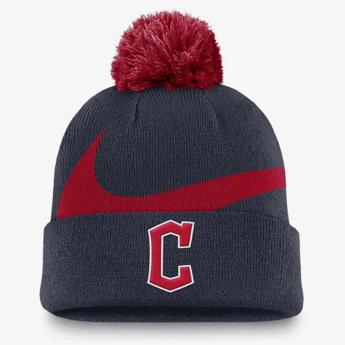 Cleveland Guardians Peak чоловічі Nike MLB Cuffed Pom Beanie блакитний