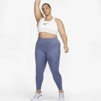 Nike Go женская Firm-Support С высокой Талией Full-Length лосины с карманами(большие размеры) синий