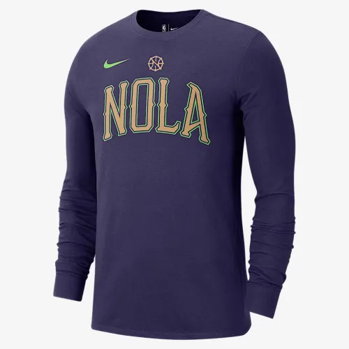 New Orleans Pelicans Essential City Edition чоловічі Nike NBA Long-Sleeve футболка колір фіолетовий