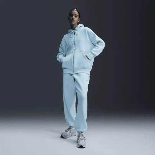 Nike Sportswear Phoenix Fleece женская оверсайз Full-Zip Толстовка с капюшоном синий