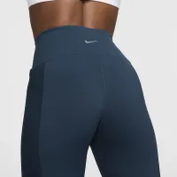 Nike One Wrap женская С высокой Талией 7/8 лосины синий