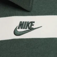 Nike Sportswear Phoenix Fleece женская оверсайз 3/4-Sleeve Striped Crop Polo цвет зеленый