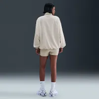 Nike Sportswear Phoenix Plush жіноча Cozy Fleece оверсайз Mock-Neck Top колір сірий