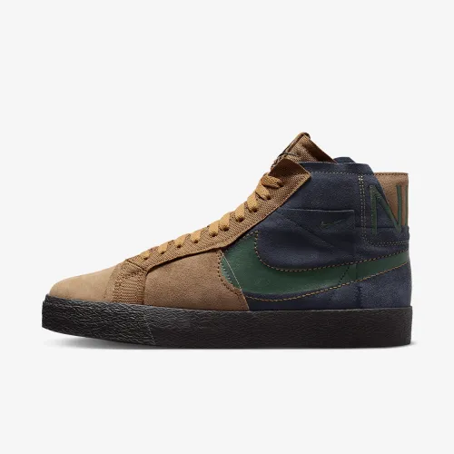 Nike SB Zoom Blazer Mid Premium Skate Кросівки колір коричневий