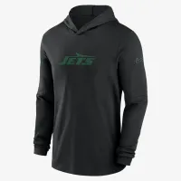 New York Jets Sideline мужские Nike Dri-FIT NFL Long-Sleeve Hooded Top цвет черный
