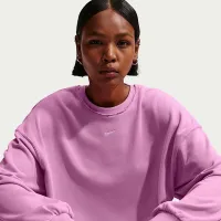 Nike Sportswear Chill Terry женская оверсайз French Terry Crew-Neck свитшот цвет фиолетовый