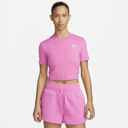 Nike Sportswear Essential женская Slim Cropped футболка Pink