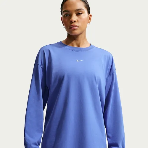 Nike Sportswear женская оверсайз Long-Sleeve футболка синий