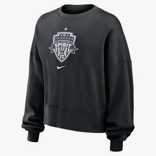 Washington Spirit Phoenix Fleece женская Nike NWSL Crew-Neck свитшот цвет черный