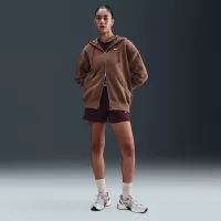 Nike Sportswear Phoenix Fleece жіноча оверсайз Full-Zip Толстовка з капюшоном колір коричневий